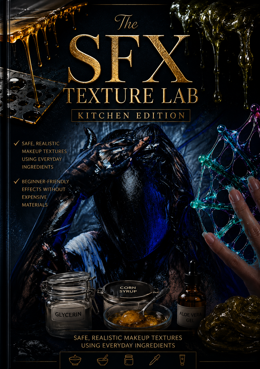 E-book (eng) The SFX Texture Lab: Kitchen Edition — Safe, Realistic Makeup Textures Using Everyday Ingredients
