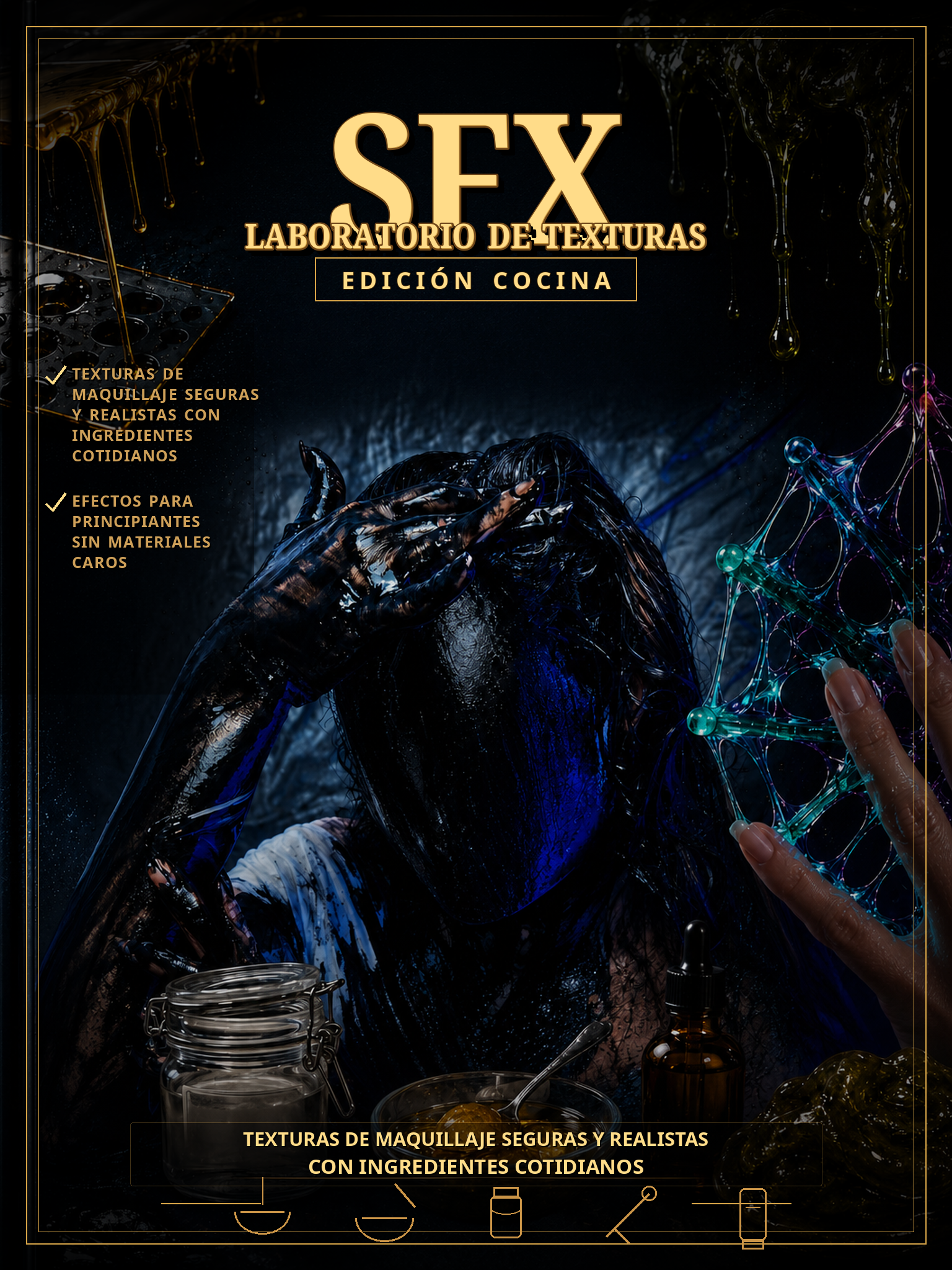 E-book (eng) The SFX Texture Lab: Kitchen Edition — Safe, Realistic Makeup Textures Using Everyday Ingredients