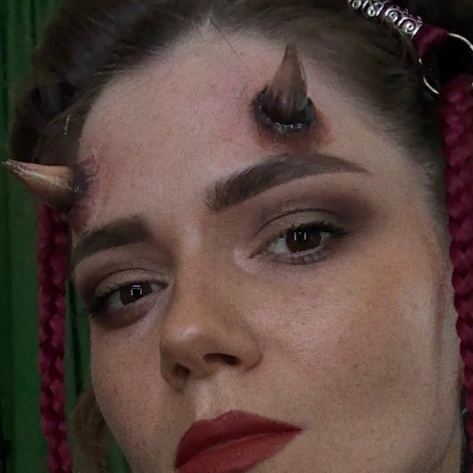 Small Demon Horns FX Prosthetic Mini Creature Horns for Face - 2