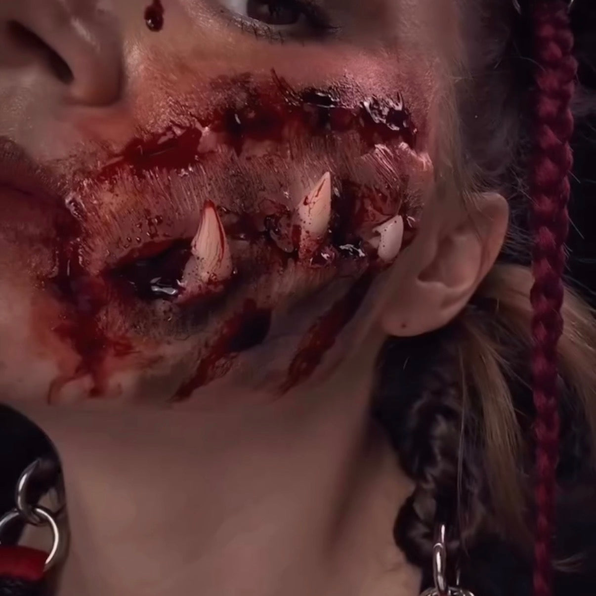 Werewolf Teeth FX Prosthetic Hyper-Realistic Creature Mouth Appliance