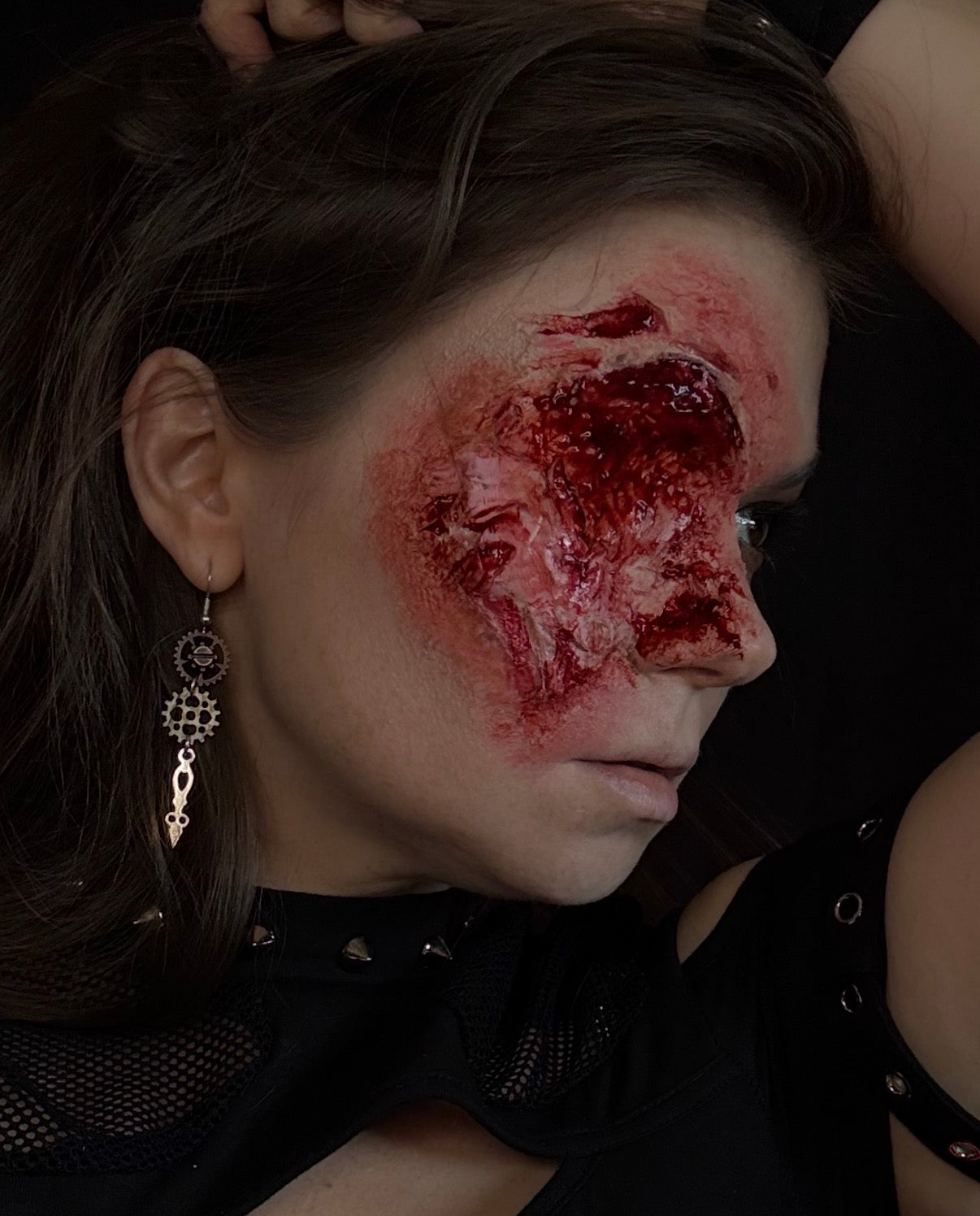 Hand-Crafted Horror FX Facial Scar Prosthetic Hyper-Realistic | Platinum-Cure Silicone