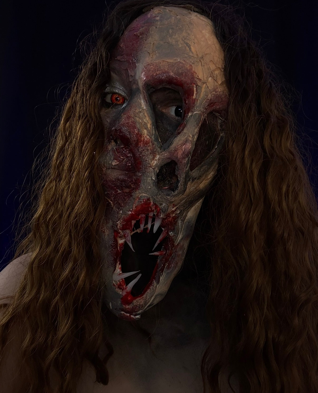 Hand-Crafted Horror FX Monster Mask Hyper-Realistic | Mixed-Media Prosthetic Art